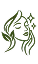 Elegant Green Beauty Portrait Icon